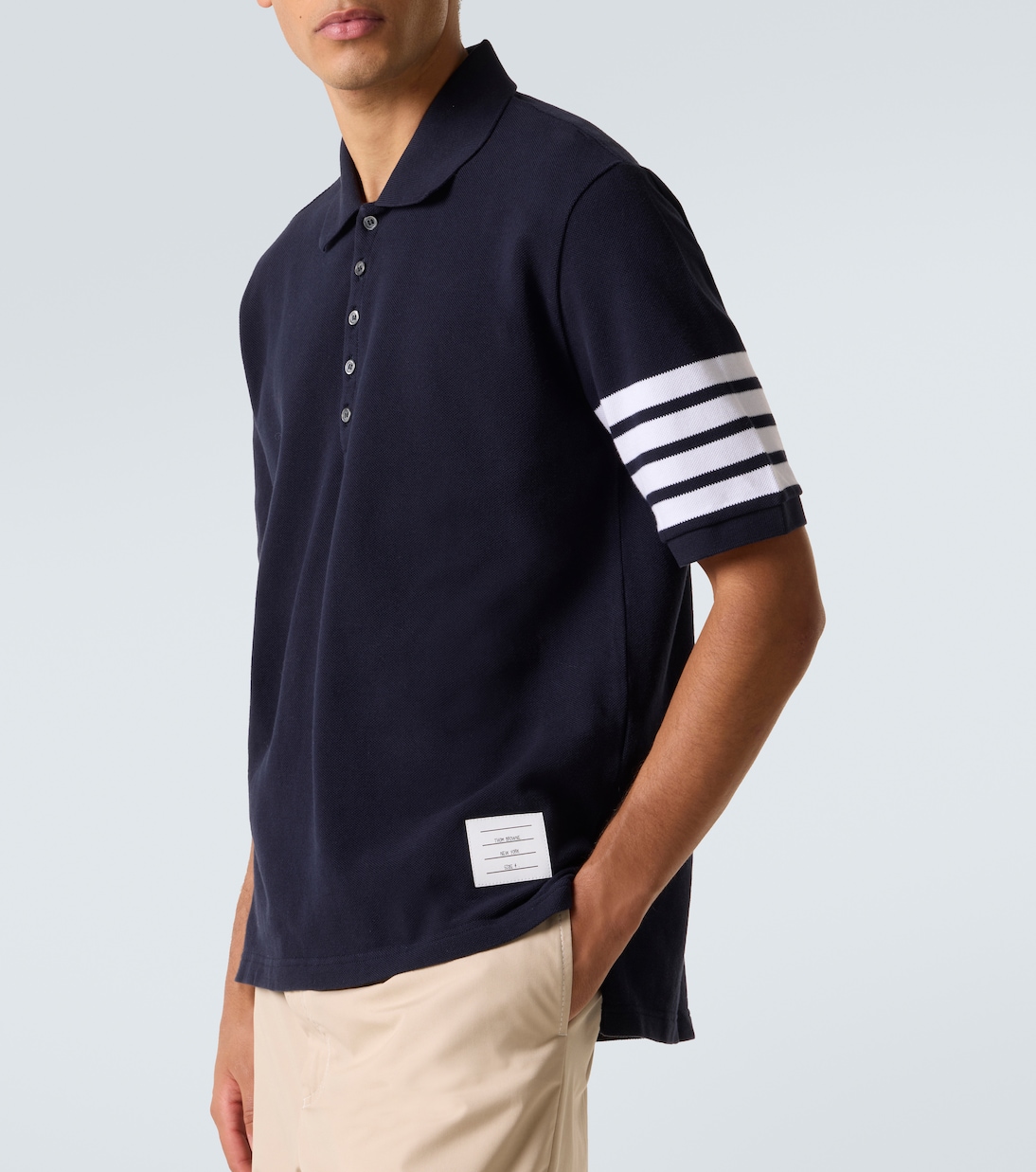 4-Bar棉质Polo衫 | Thom Browne