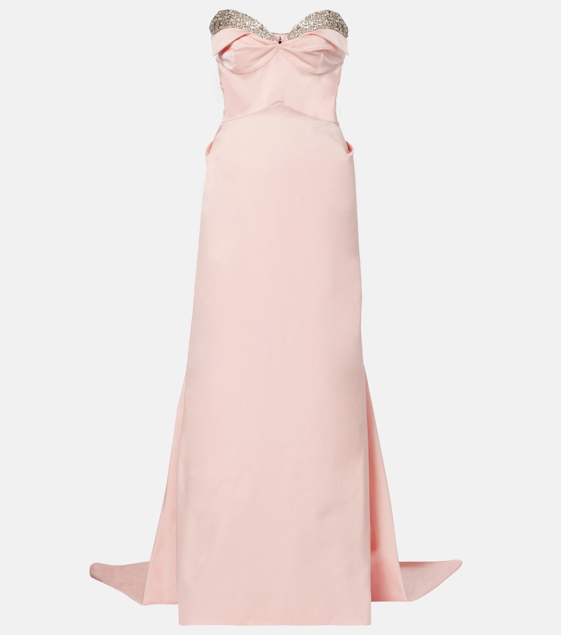 Crystal-embellished duchess satin gown | McQueen
