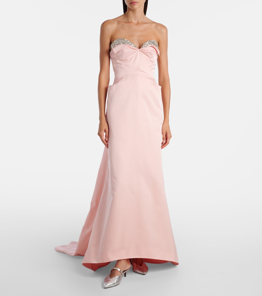 Crystal-embellished duchess satin gown | McQueen