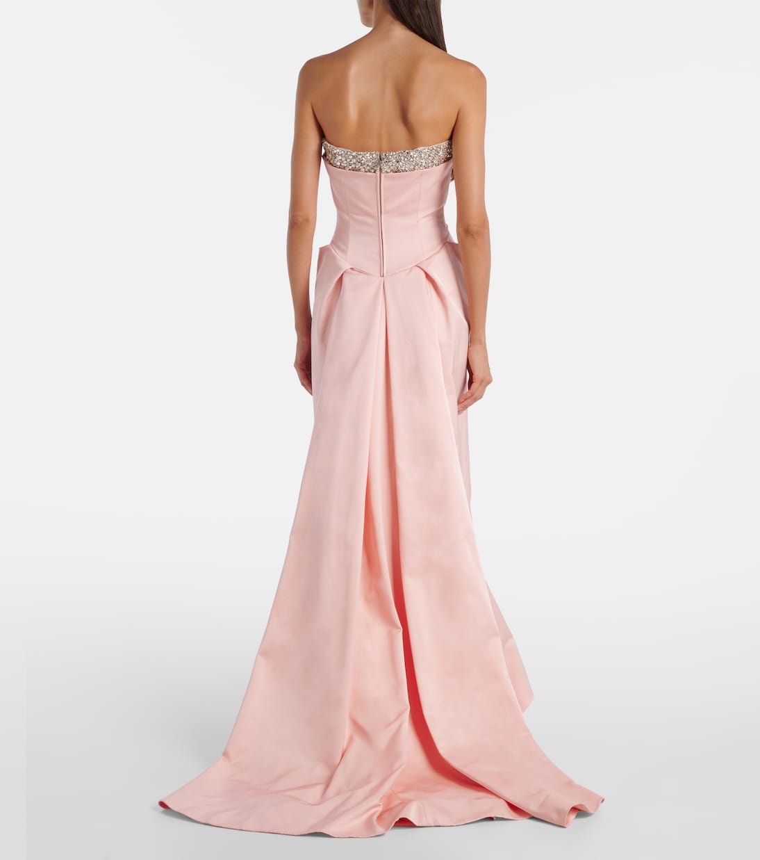 Crystal-embellished duchess satin gown | McQueen
