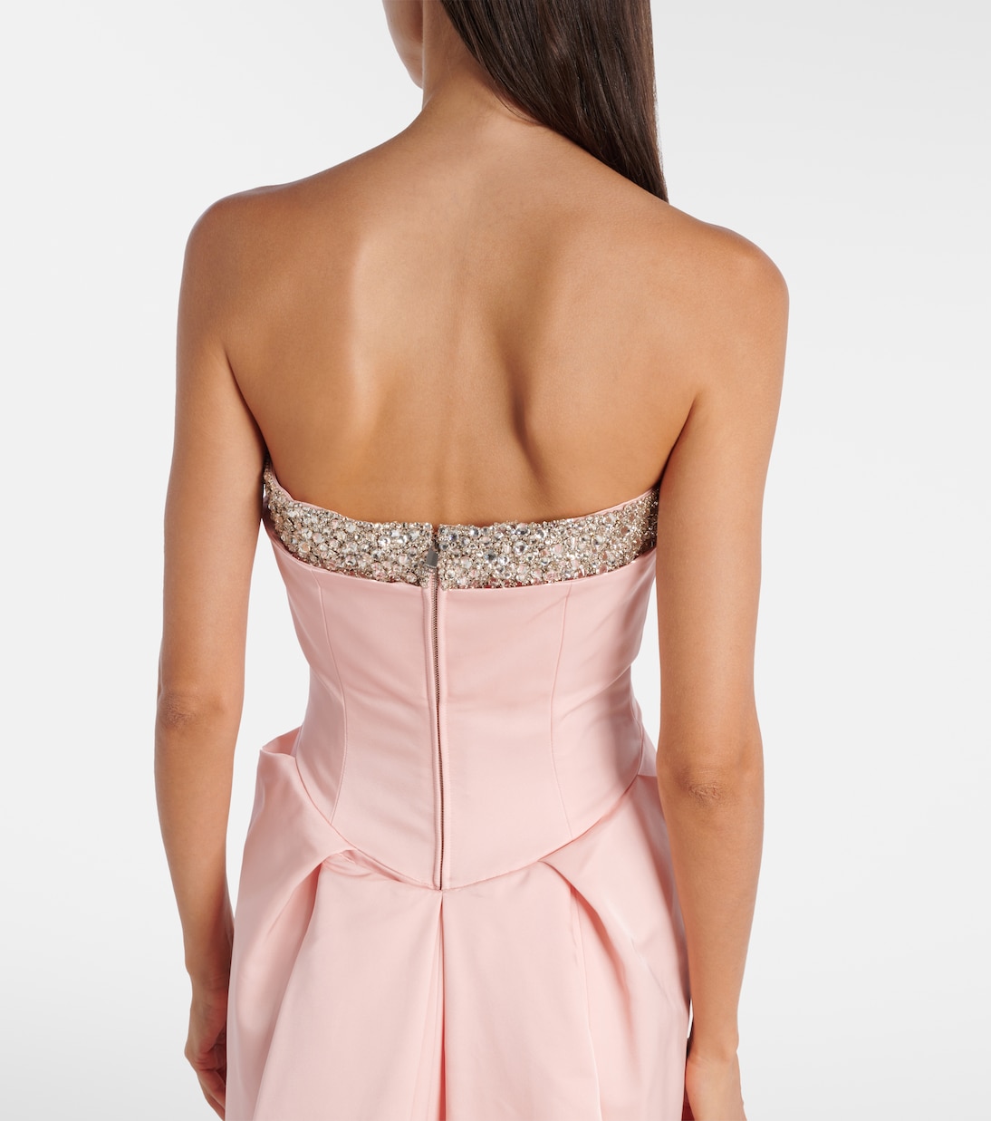 Crystal-embellished duchess satin gown | McQueen