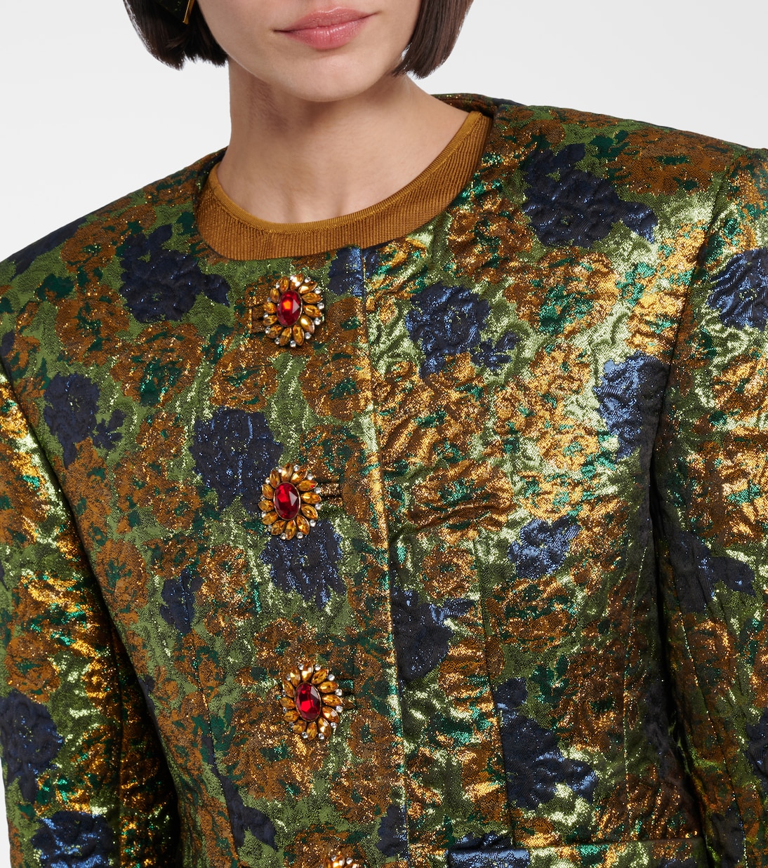 Veste en jacquard à fleurs | Saint Laurent