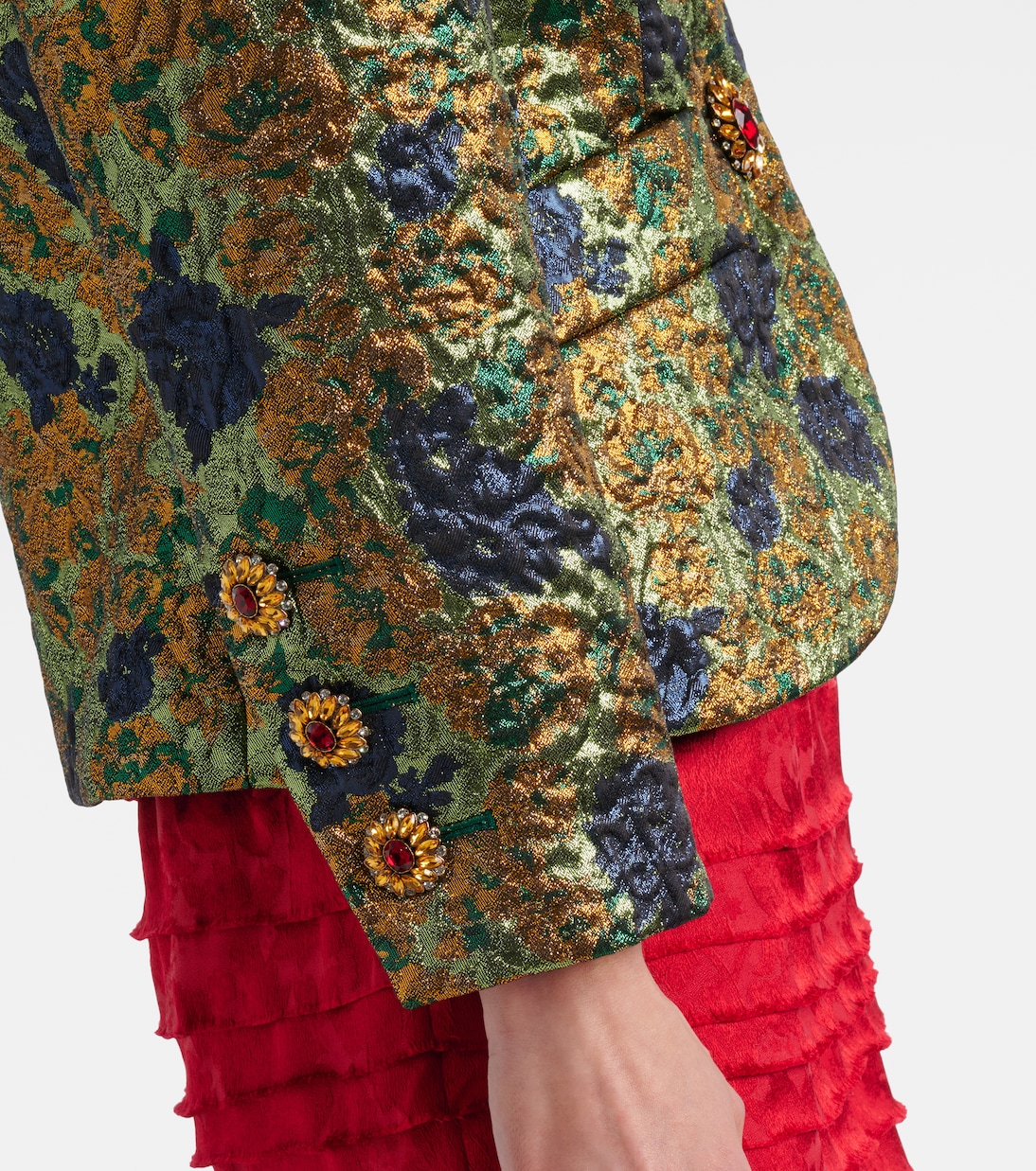 Veste en jacquard à fleurs | Saint Laurent