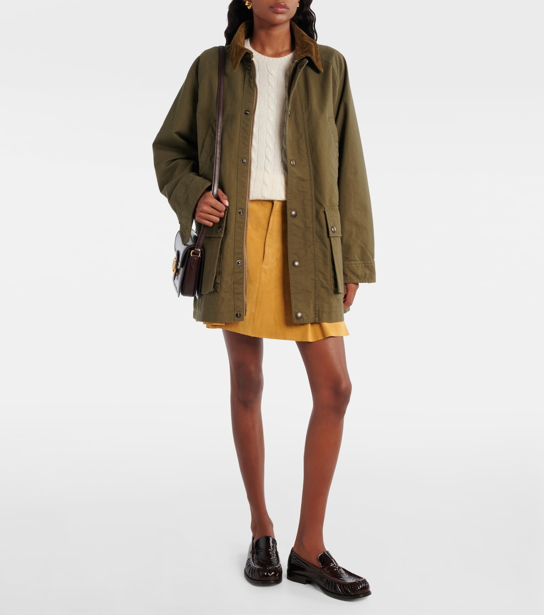 High-Rise-Minirock aus Veloursleder | Polo Ralph Lauren