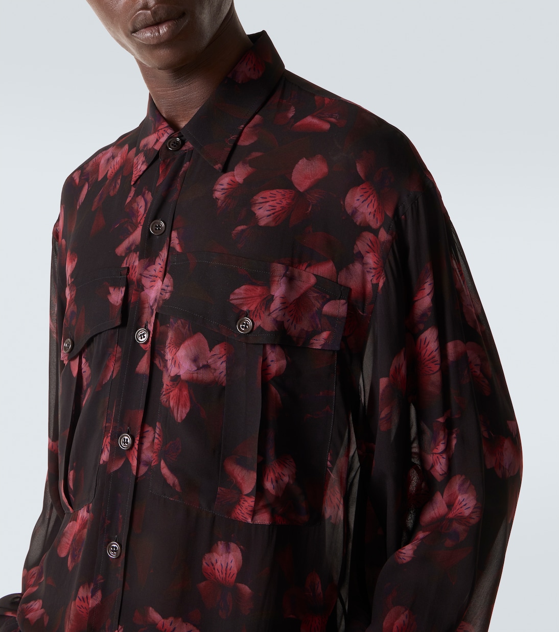 透视花卉衬衫 | Dries Van Noten