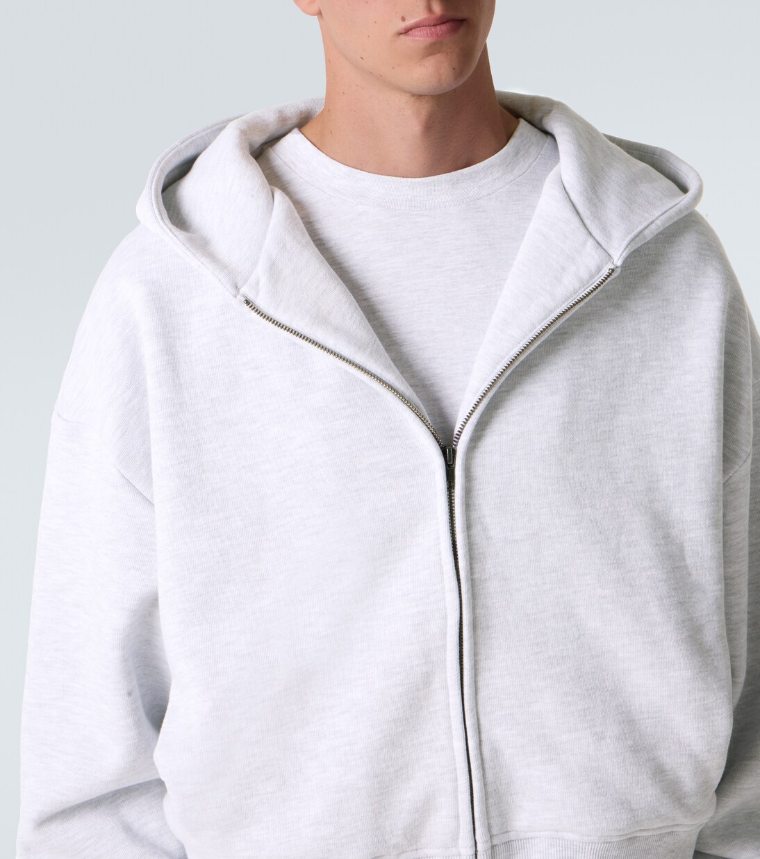 Cropped cotton zip-up hoodie | Entire Studios