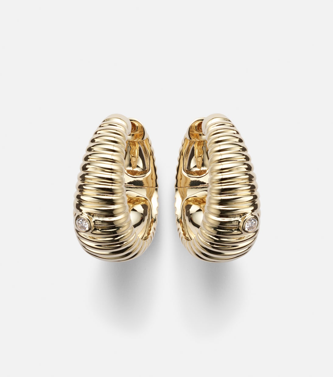 Berlingot 9kt gold earrings with diamonds | Yvonne Léon