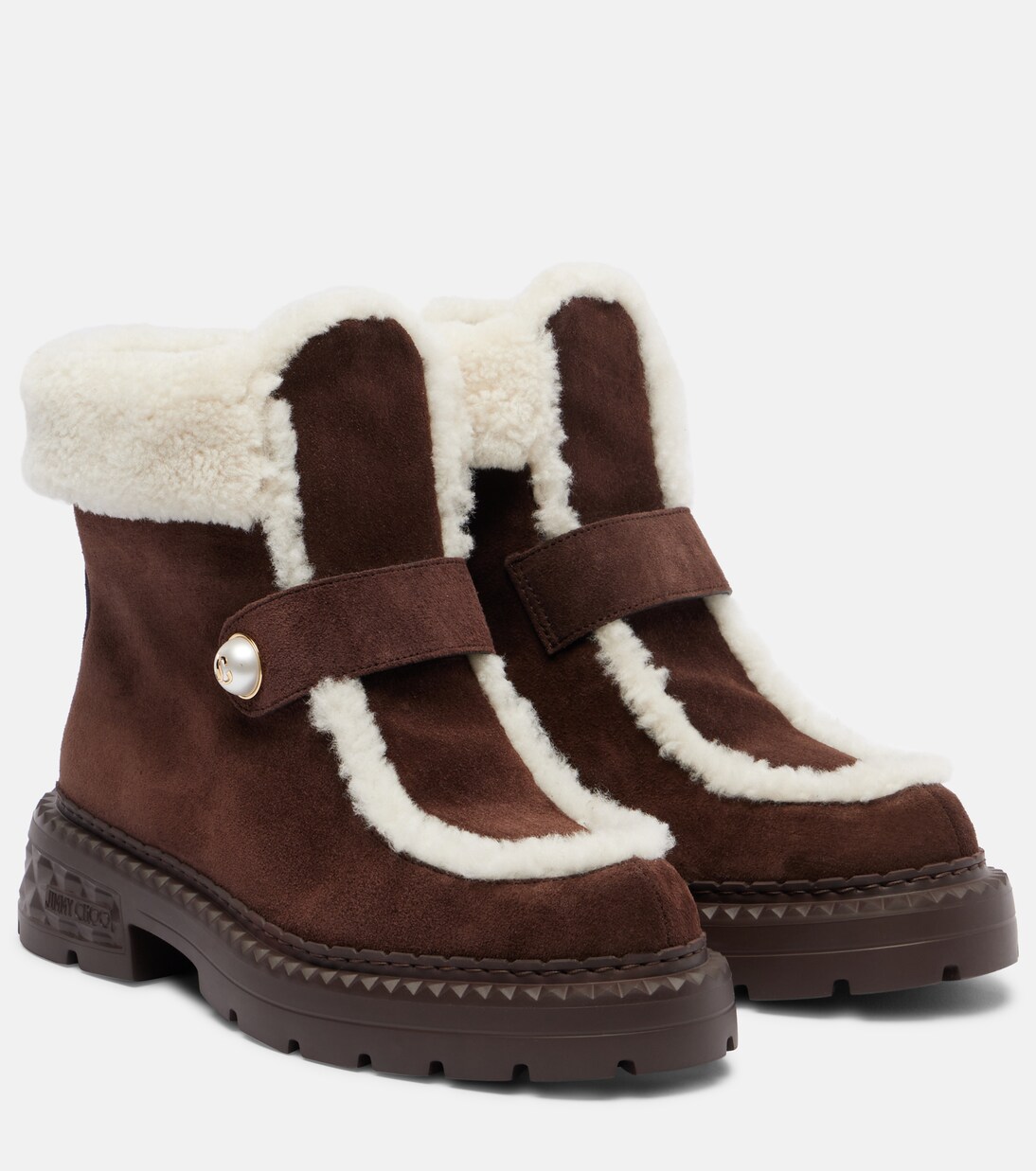 Shea suede and shearling ankle boots | Jimmy Choo