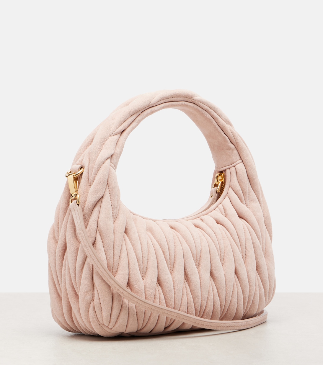 Borsa Wander in suede matelassé | Miu Miu
