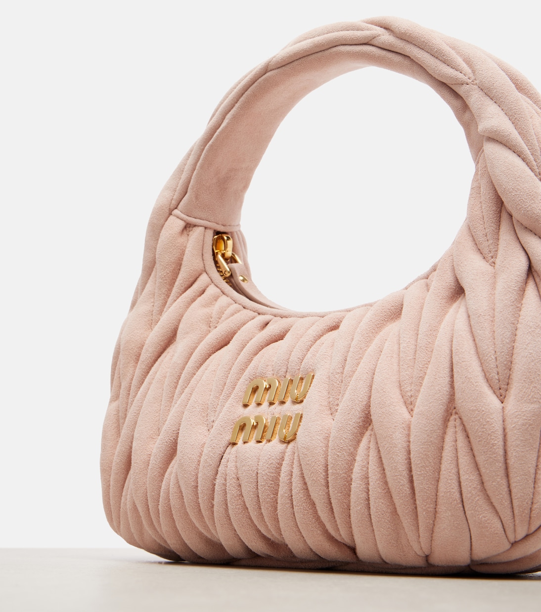 Borsa Wander in suede matelassé | Miu Miu