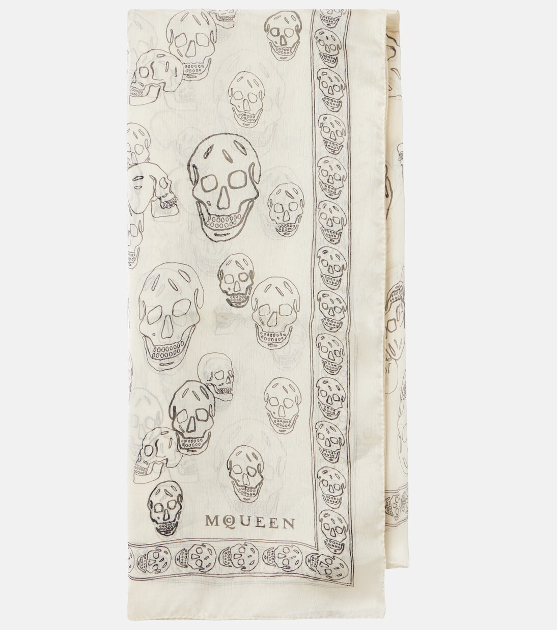 印花真丝围巾 | McQueen