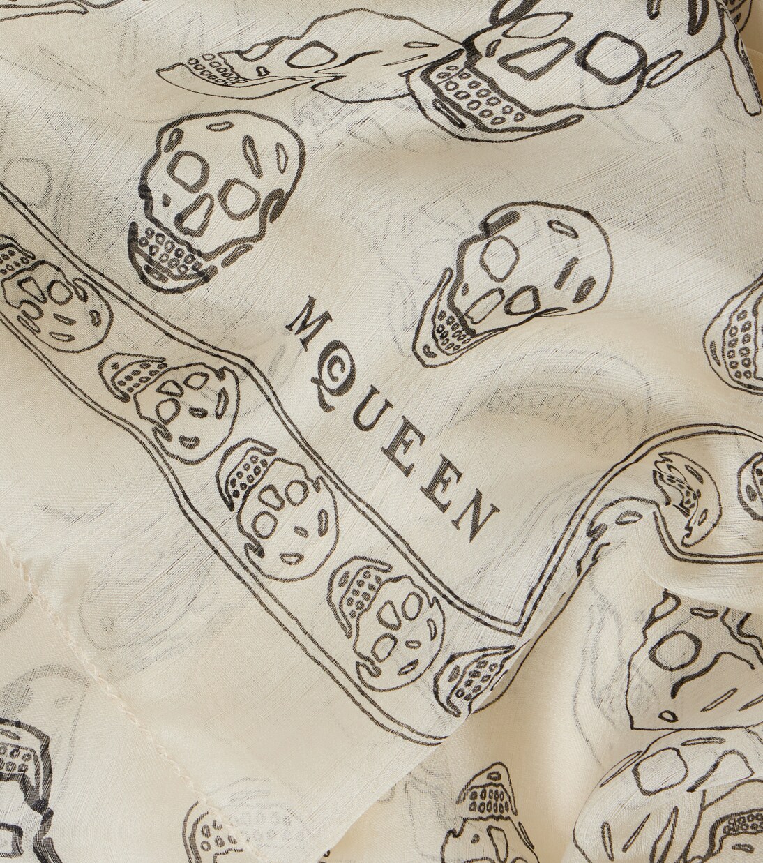 印花真丝围巾 | McQueen