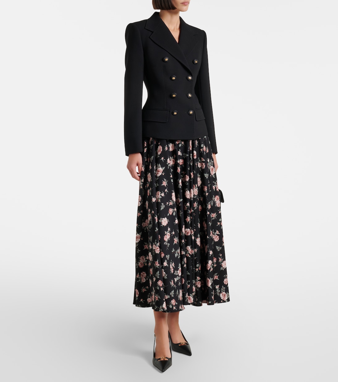 Floral silk-blend charmeuse maxi skirt | Dolce&Gabbana