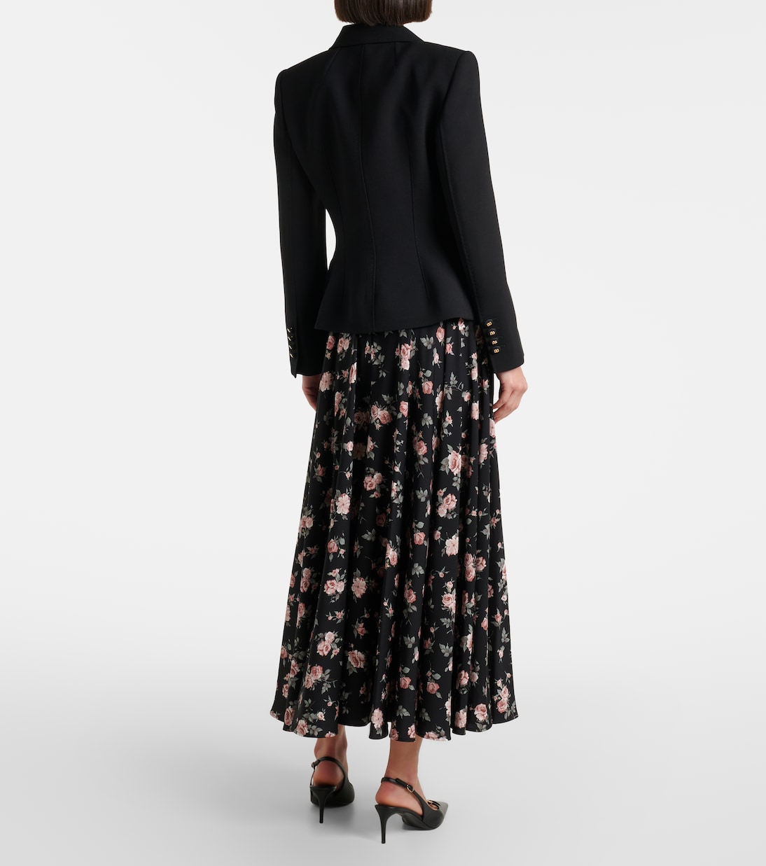 Floral silk-blend charmeuse maxi skirt | Dolce&Gabbana