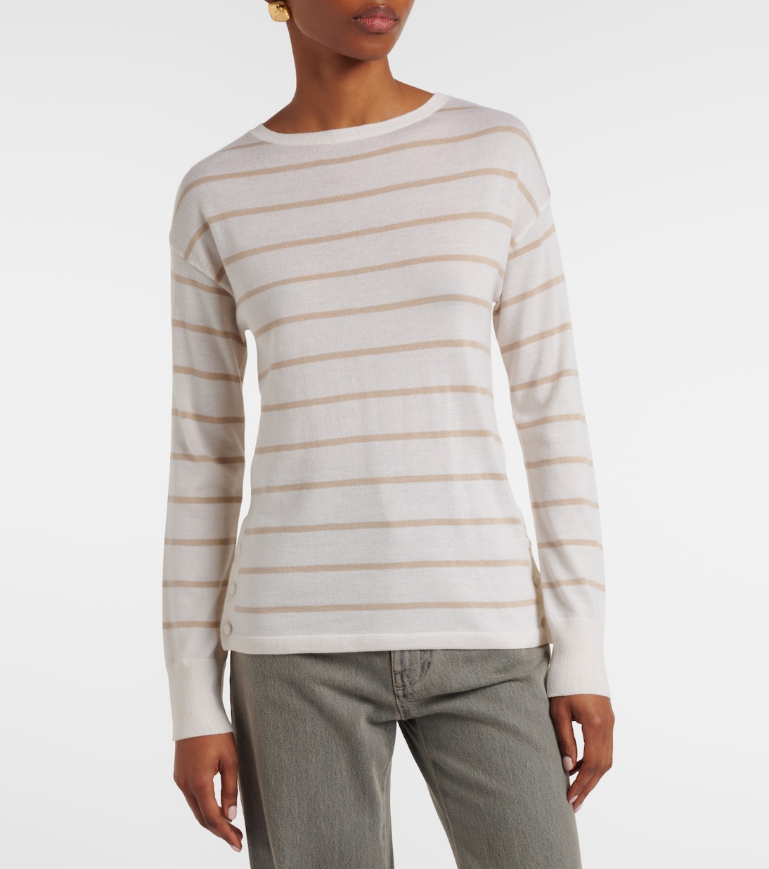 Striped cashmere and silk sweater | Max Mara