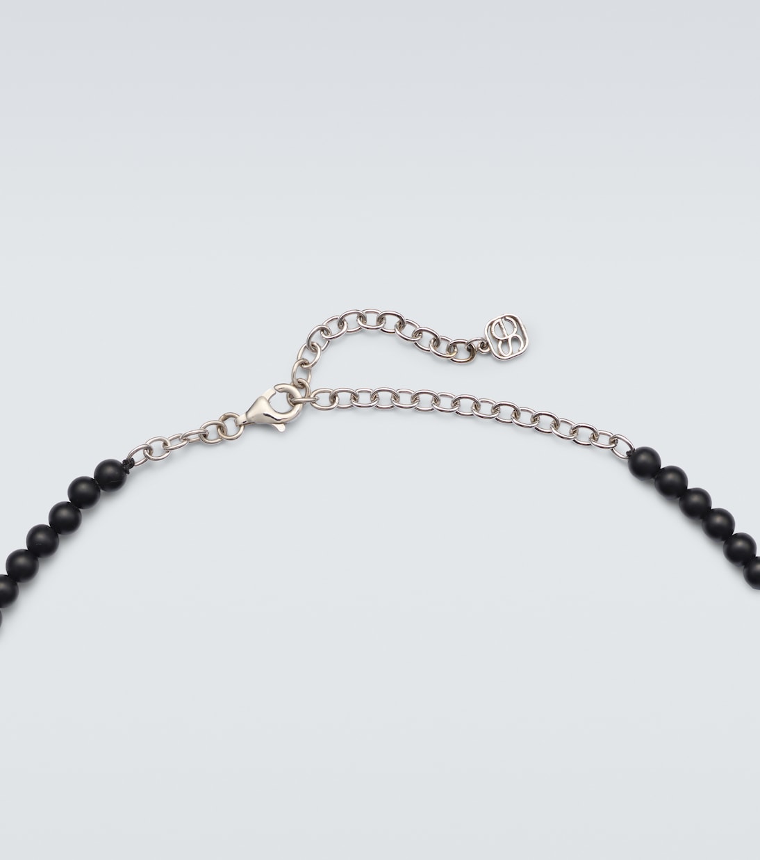 Star 14kt white gold beaded necklace with diamonds | Sydney Evan