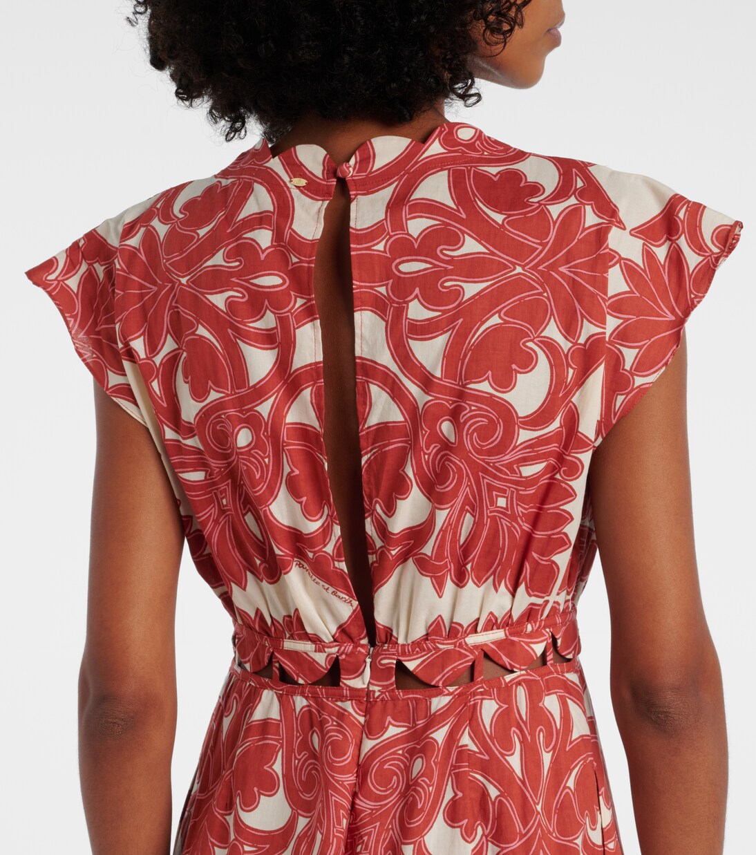 Vestido largo Noreen de algodón estampado | Poupette St Barth
