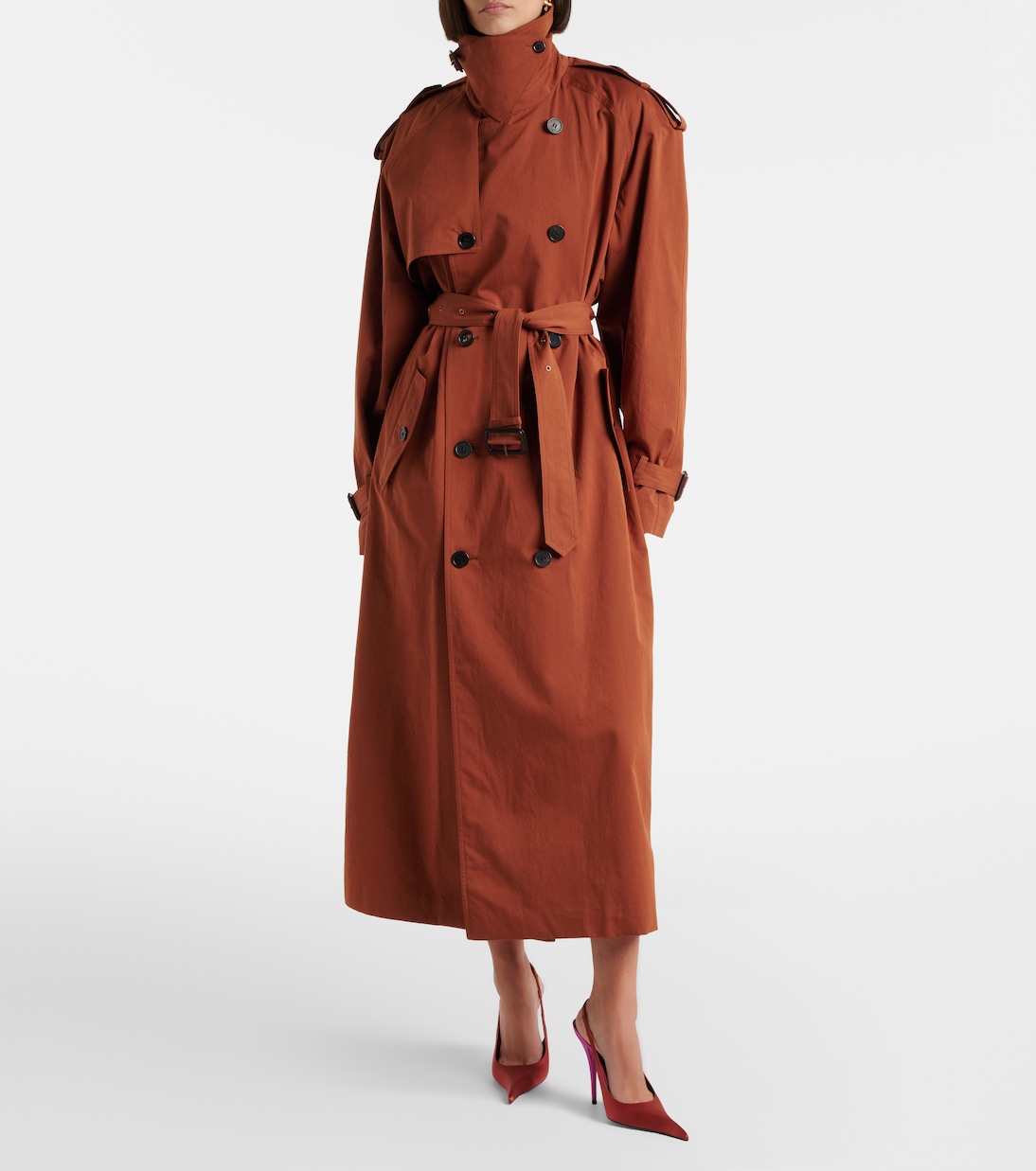 Cotton and silk trench coat | Saint Laurent