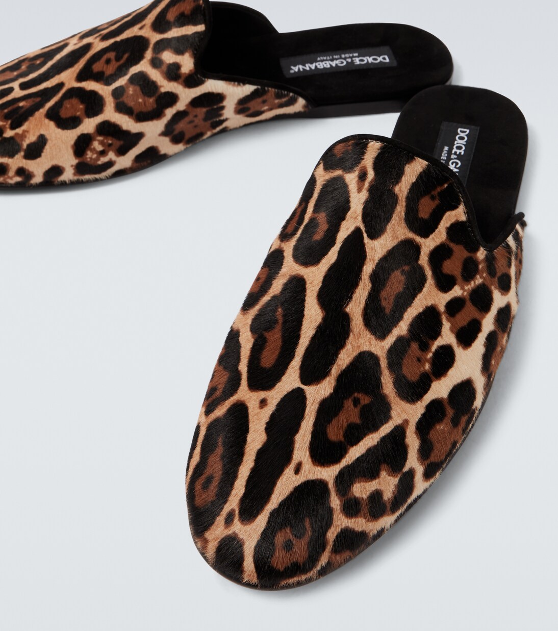 Leopard-print calf hair mules | Dolce&Gabbana