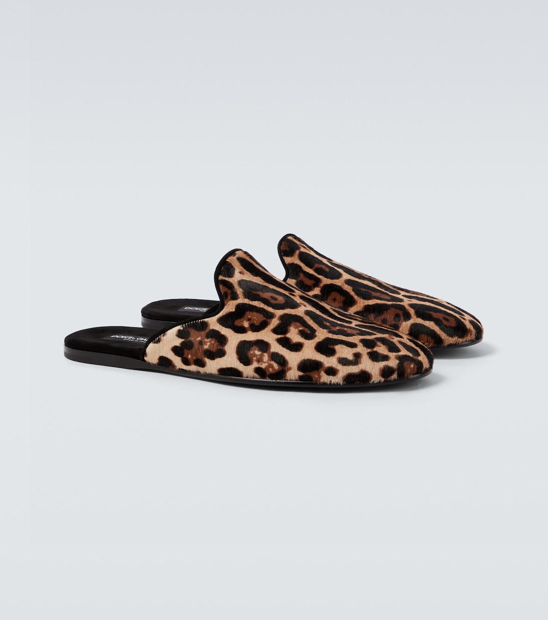 Leopard-print calf hair mules | Dolce&Gabbana