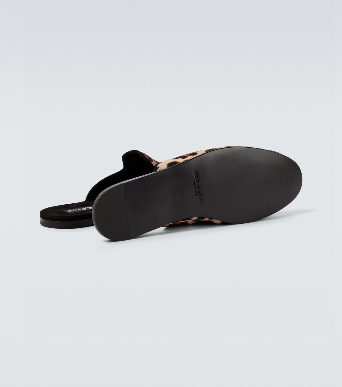 Leopard-print calf hair mules | Dolce&Gabbana