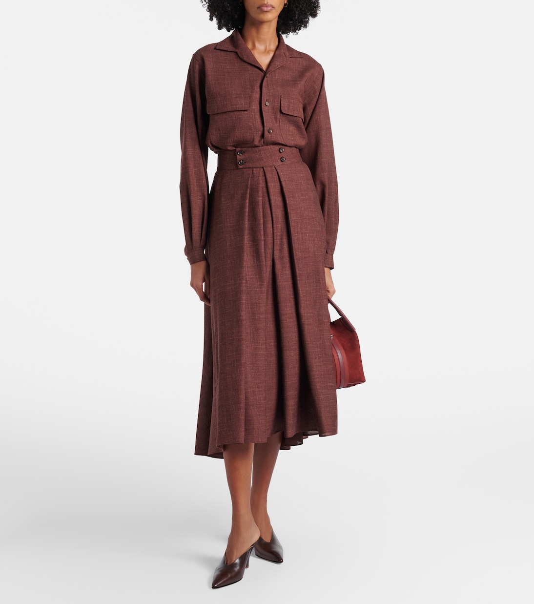 Hemd Ida aus Wolle, Seide und Leinen | Loro Piana