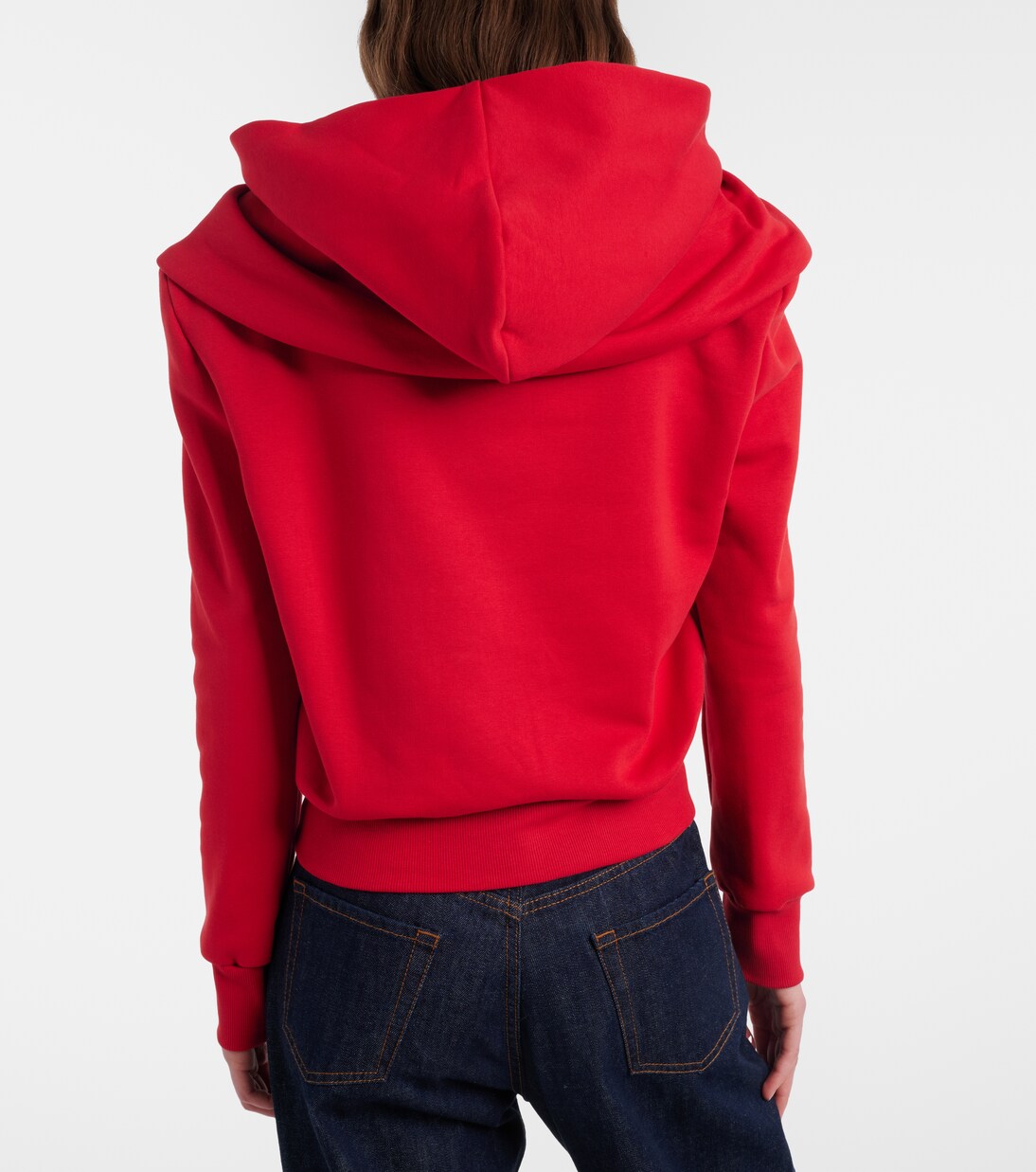 Scarf-detail cotton-blend hoodie | Magda Butrym