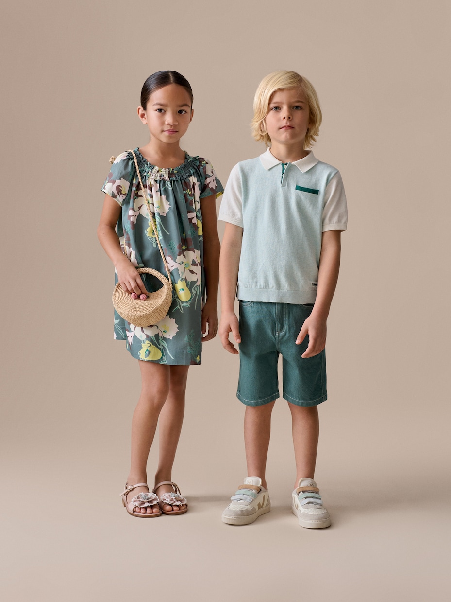 Elvio denim Bermuda shorts | Bonpoint