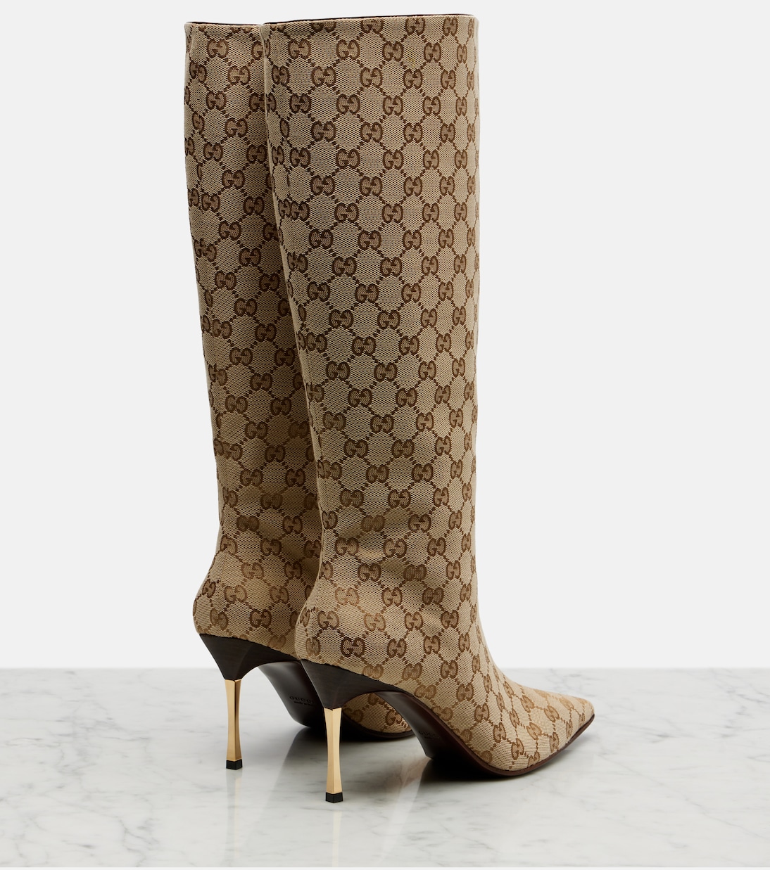 Bombshell GG Canvas knee-high boots | Gucci