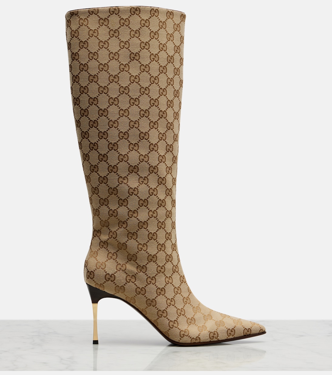 Bombshell GG Canvas knee-high boots | Gucci