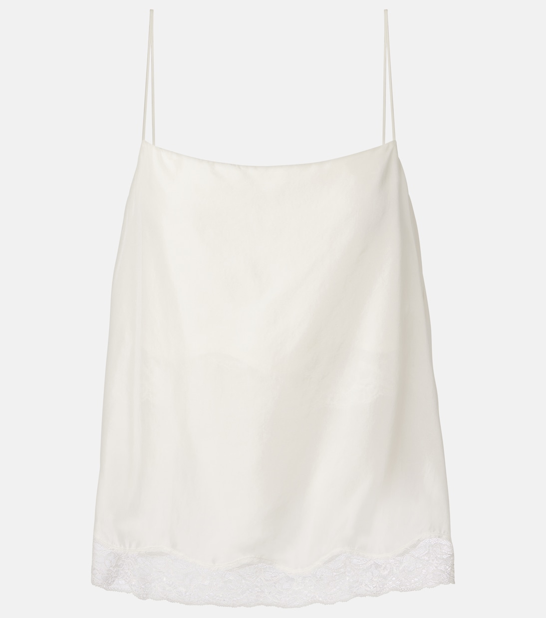 Playful Volumes lace-trimmed silk top | Dorothee Schumacher