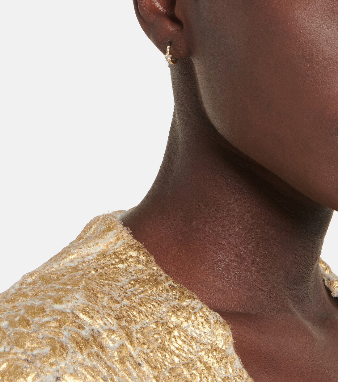 Diamond Star Eternity 18kt gold single earring with diamonds | Maria Tash