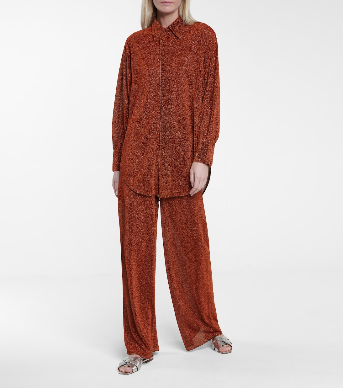 Pantalon ample Lumière à taille haute | Oséree