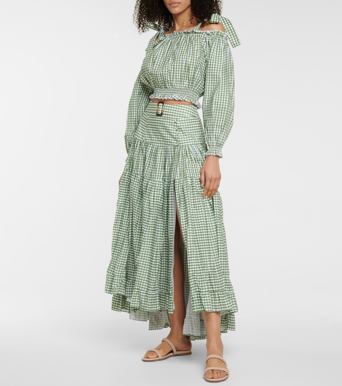 Gingham cotton crop top | Alexandra Miro