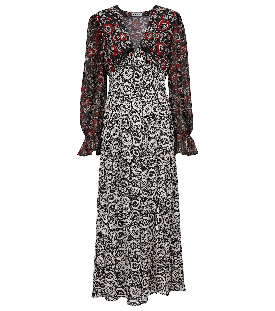 Robe Aoife imprimée en soie | Rixo