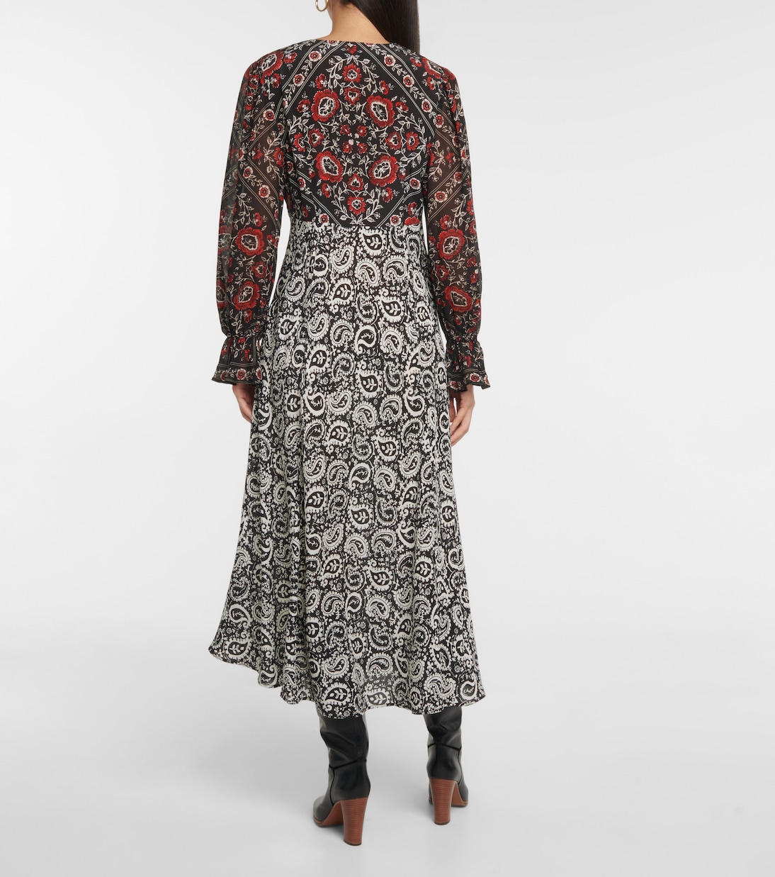 Robe Aoife imprimée en soie | Rixo
