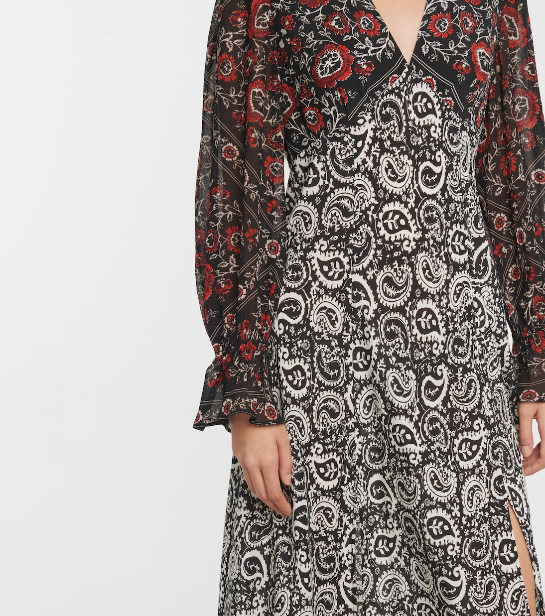 Robe Aoife imprimée en soie | Rixo