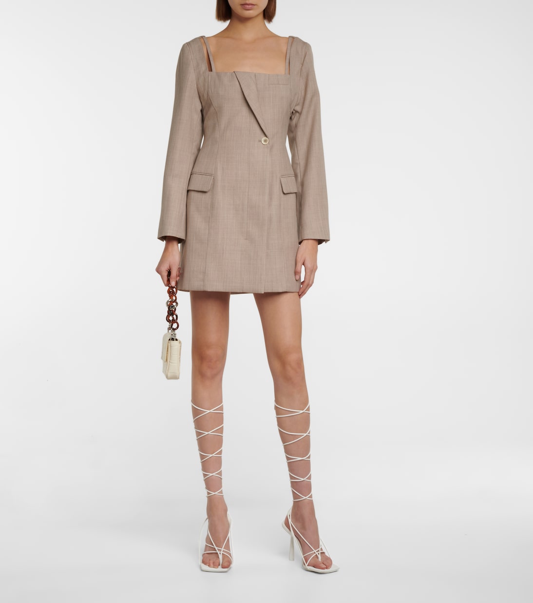 Gia/Rhw Rosie 6 leather sandals in white - Gia Borghini