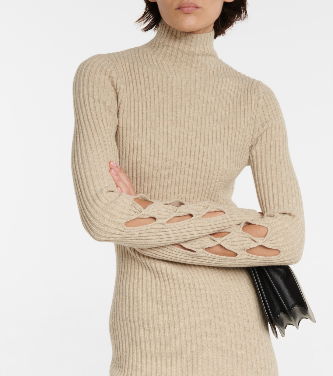 Ribbed-knit wool-blend sweater dress | Victoria Beckham