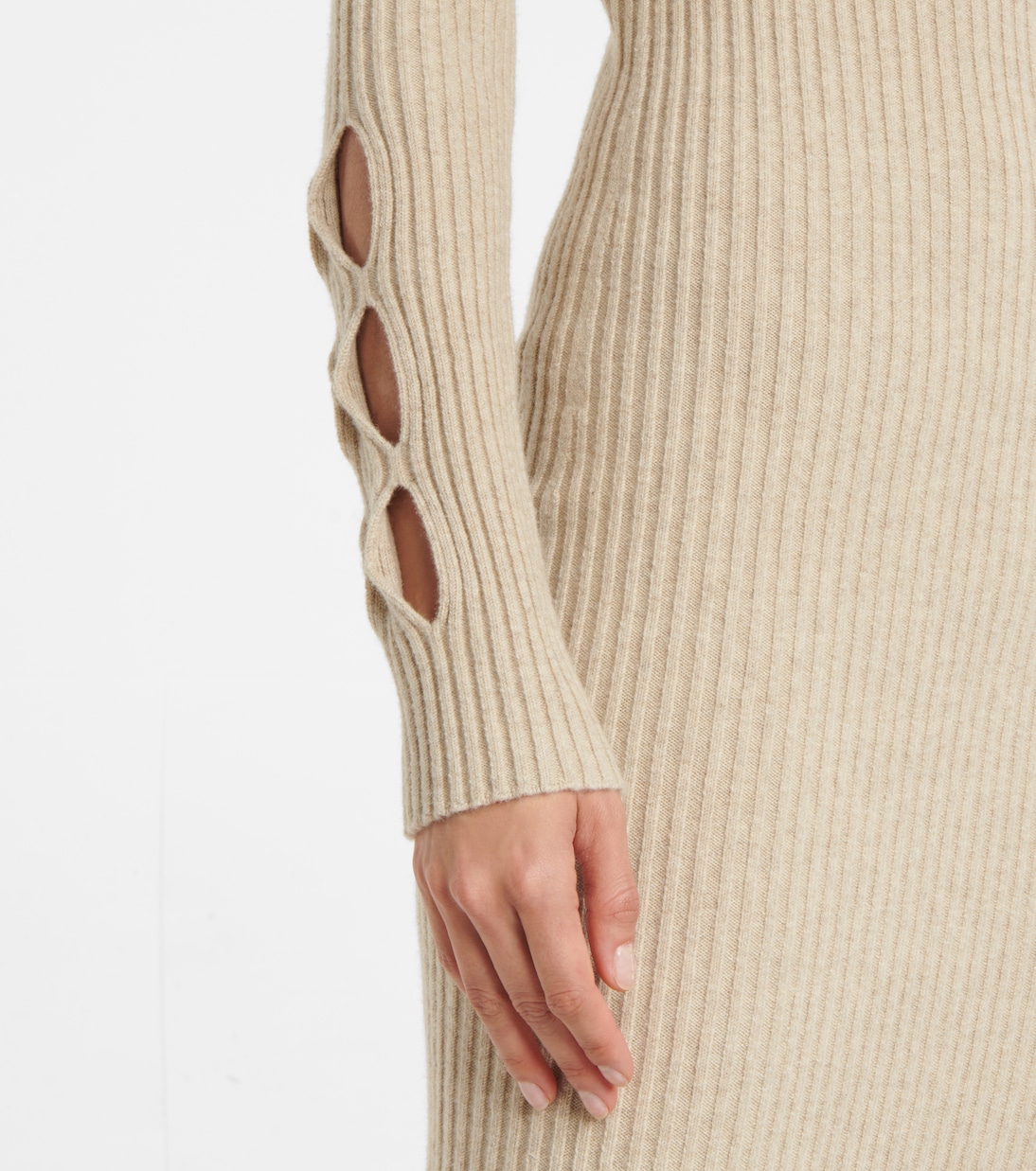 Ribbed-knit wool-blend sweater dress | Victoria Beckham
