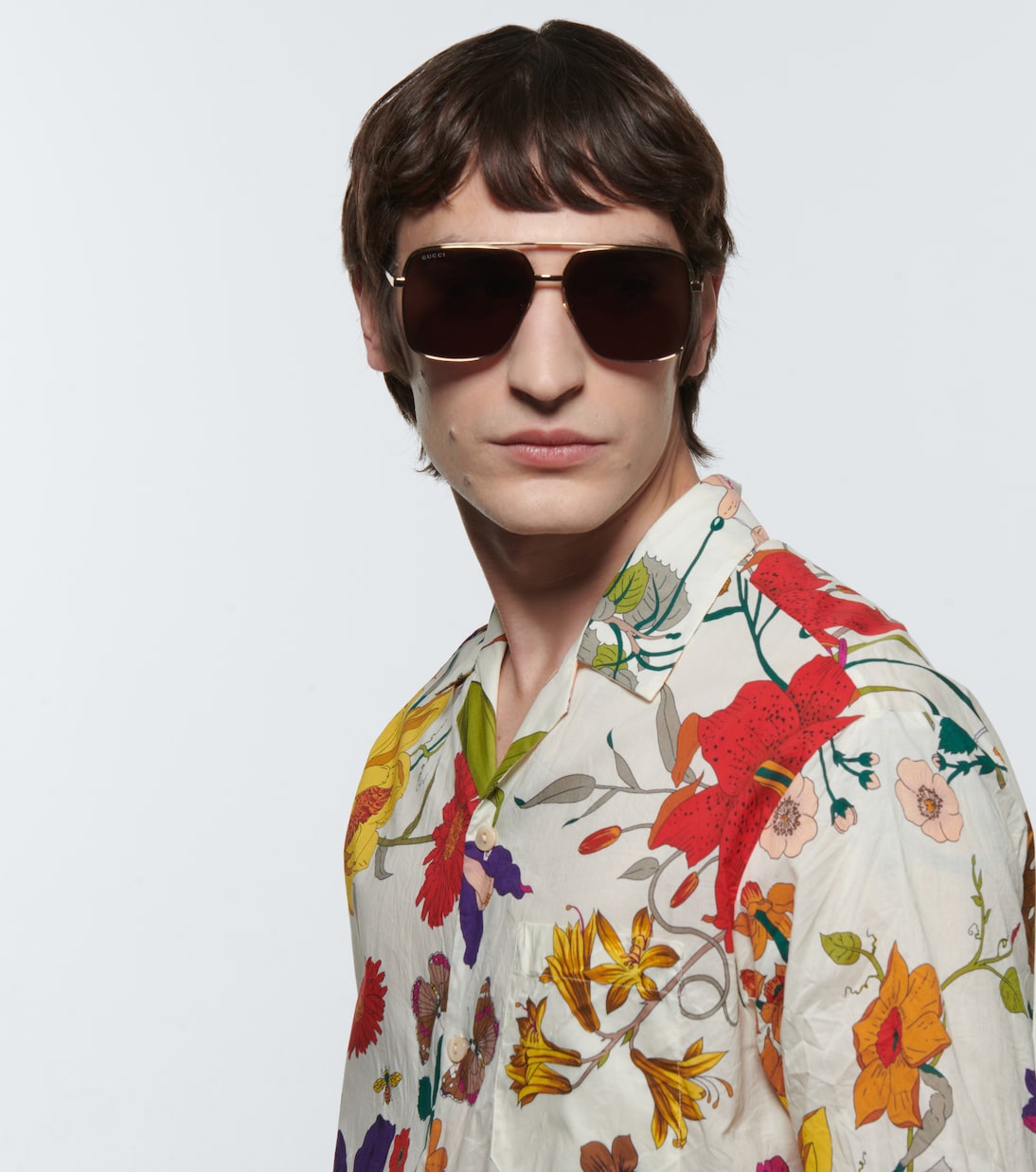 Occhiali da sole aviator in metallo | Gucci