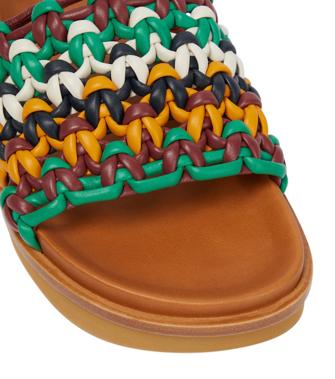 Wavy woven leather slides | Chloé