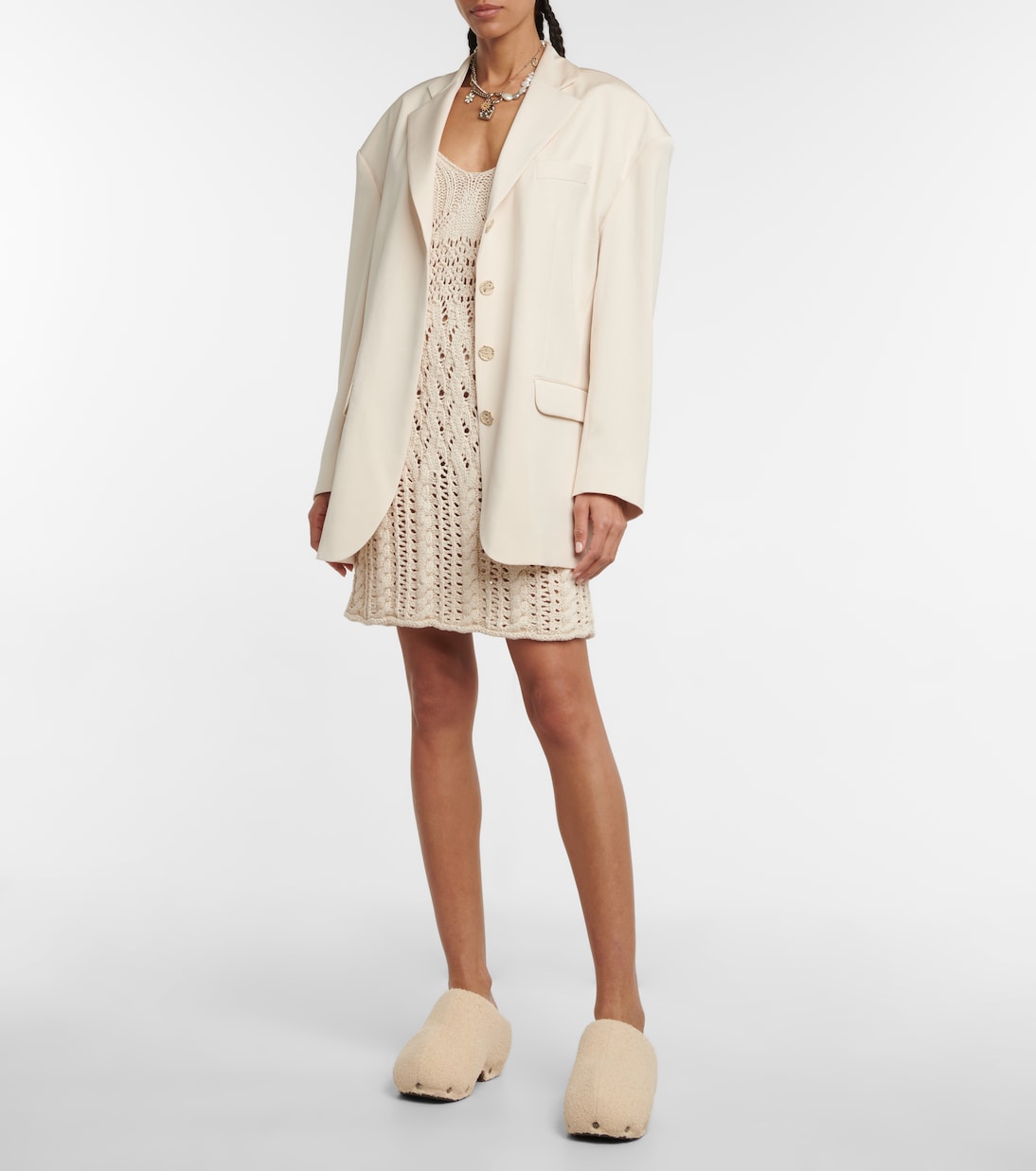 Textured cotton tweed clogs | Acne Studios