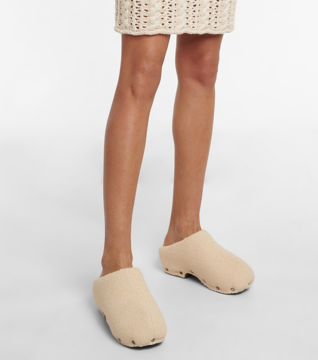 Textured cotton tweed clogs | Acne Studios