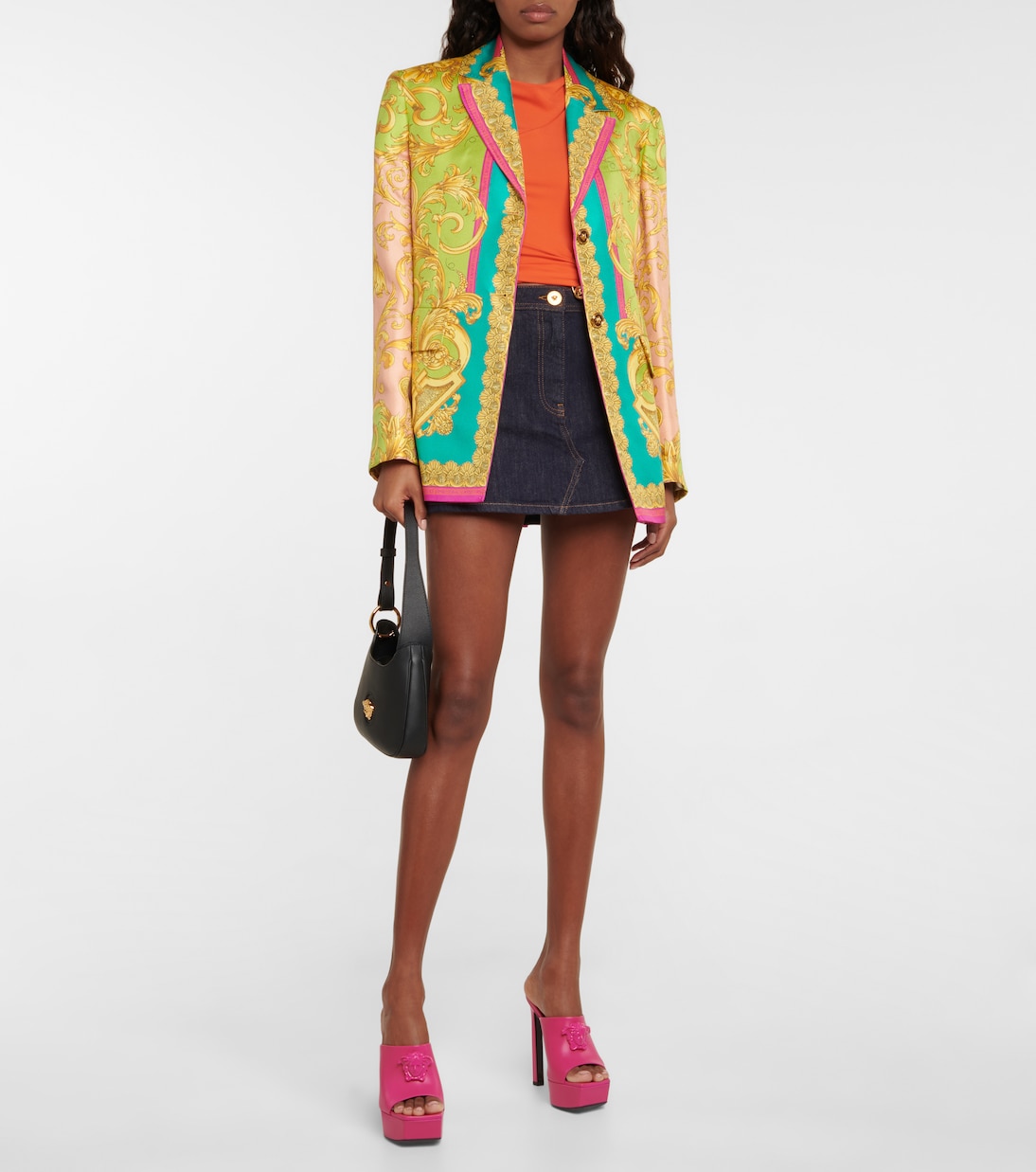 La Medusa leather platform mules | Versace