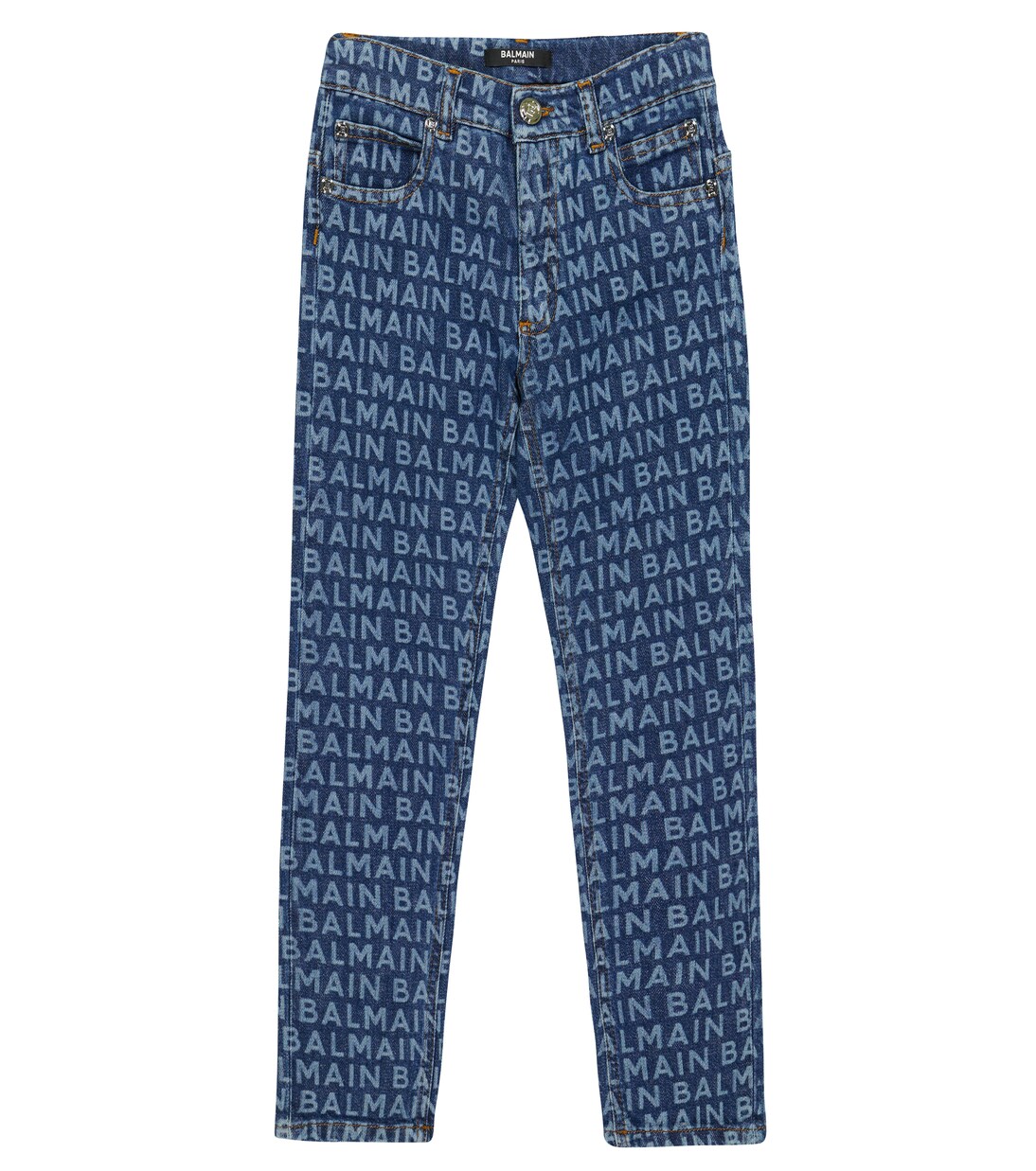 Bedruckte Straight Jeans | Balmain Kids