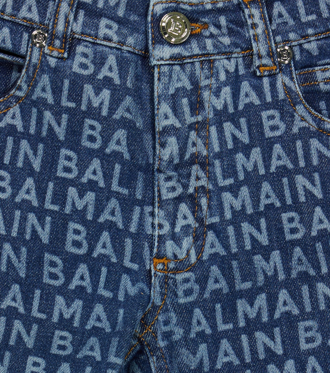 Bedruckte Straight Jeans | Balmain Kids