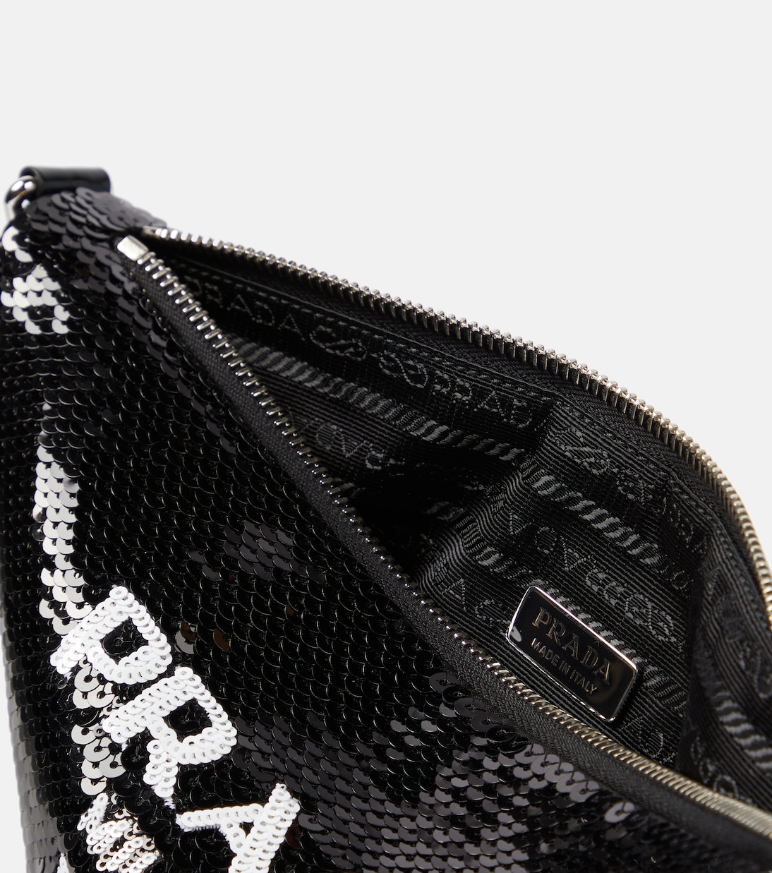 Triangle sequin shoulder bag | Prada