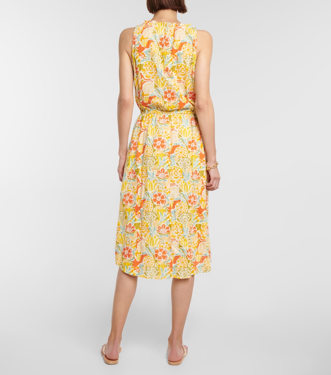 Abito midi Ramona in cotone con stampa | Velvet