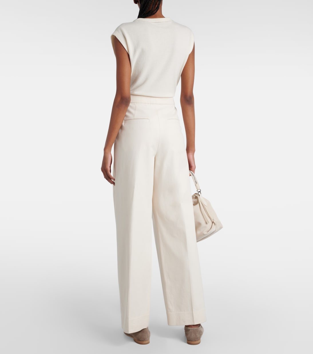 High-Rise-Hose aus einem Baumwollgemisch | Brunello Cucinelli